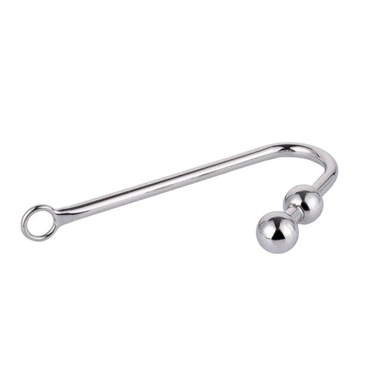 Stainless Pleasurable Two 4417 Anal Balls Steel Hook 0206